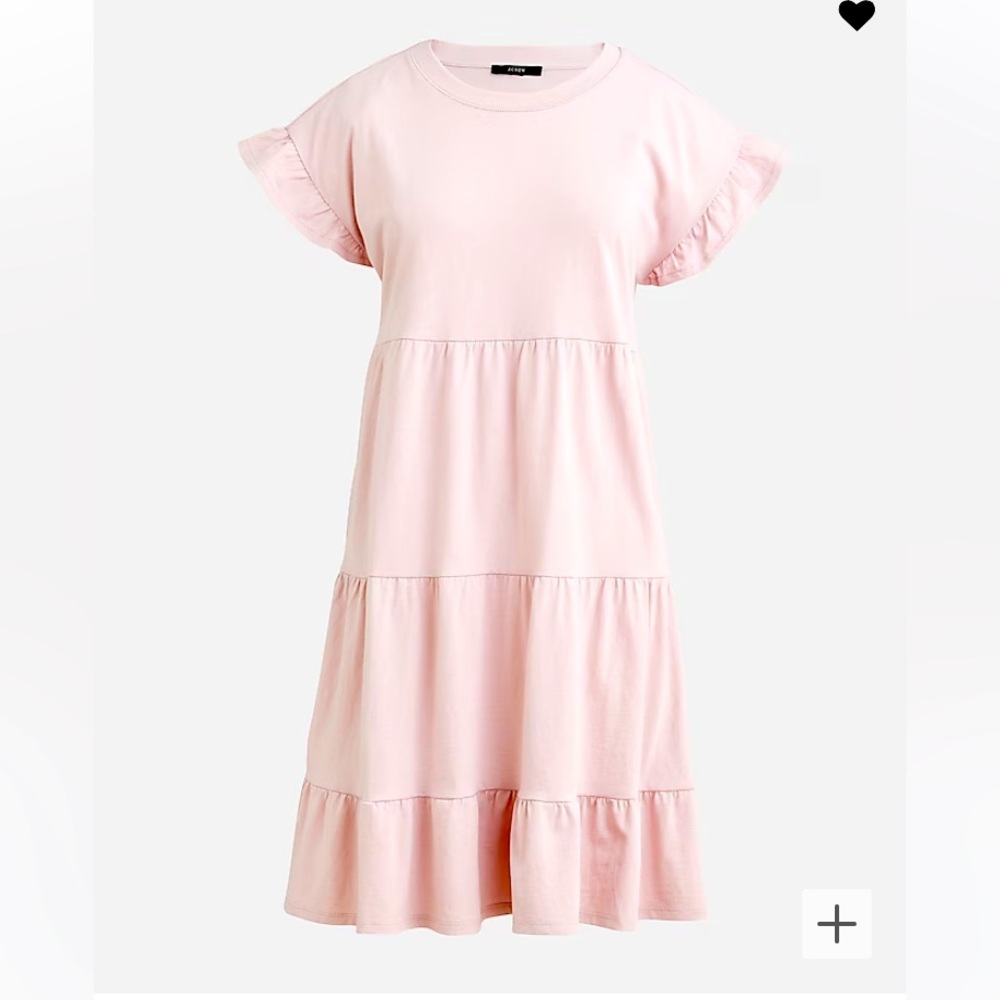 NWT JCrew tiered broken in jersey dress. Sz S